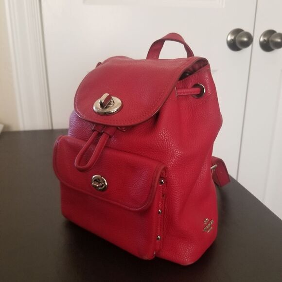 Coach Mini Leather Backpack - Picture 2 of 9